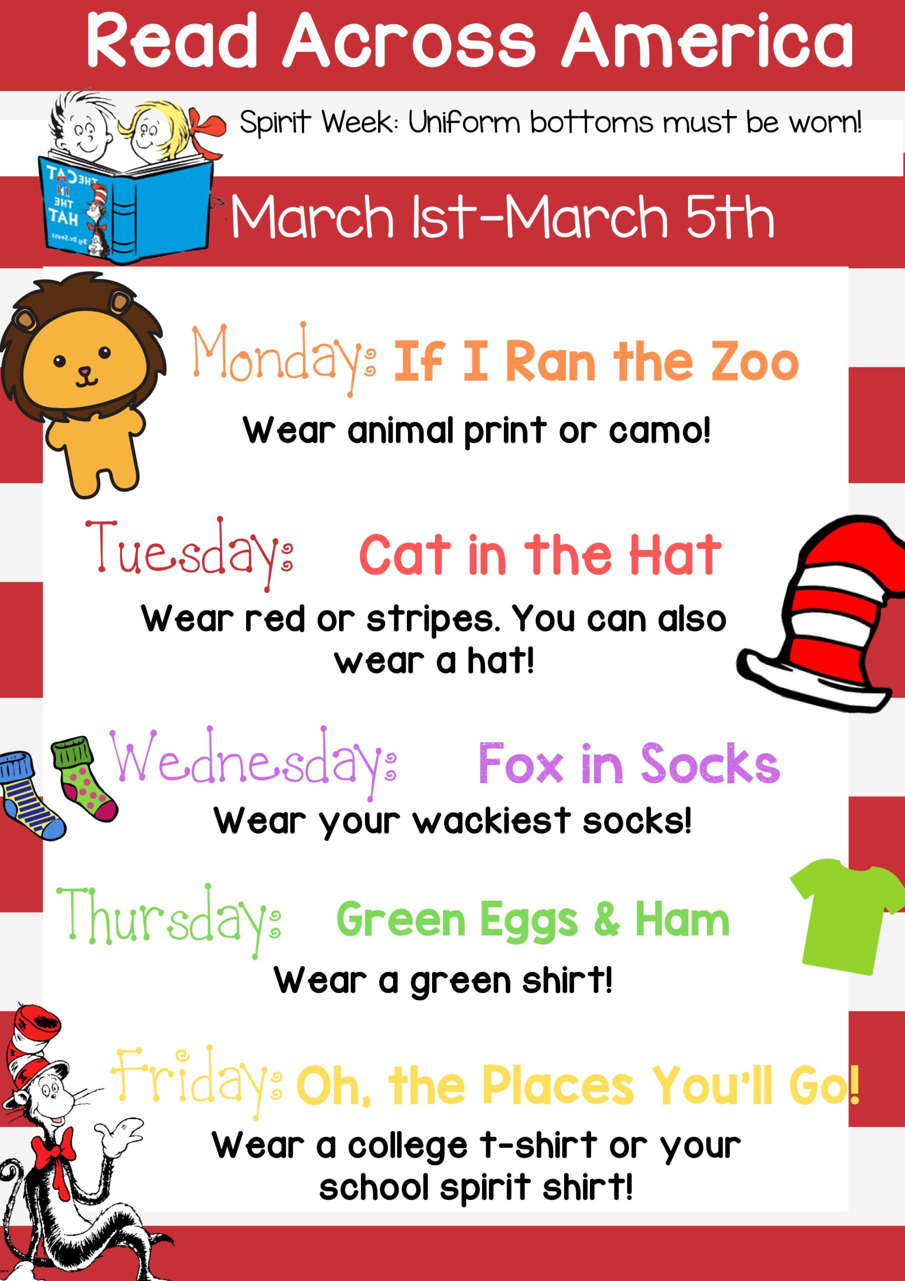 Read Across America Week 2024 Theme Printable Alena Britteny